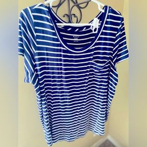 Striped Navy Plus Size Shirt